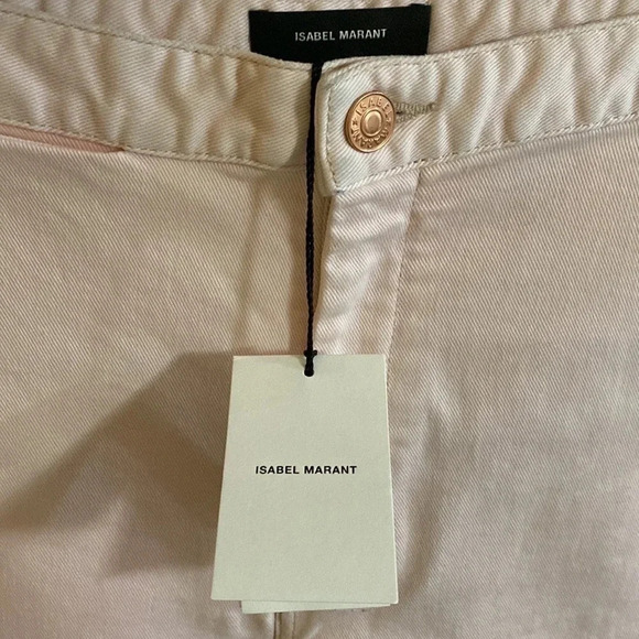 Isabel Marant Nikino High Waist Ankle Tie Skinny Light Pink Jeans Size 6 - Picture 7 of 13